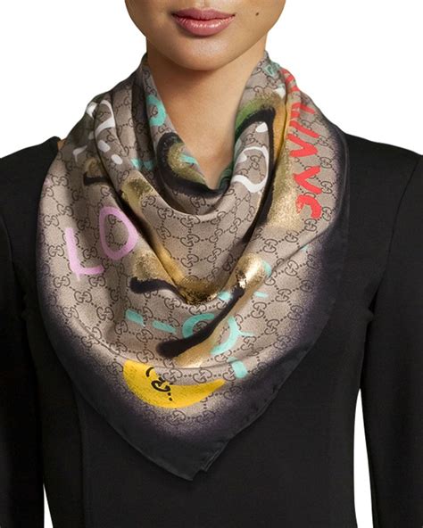 gucci paris silk scarf|Gucci silk scarf women.